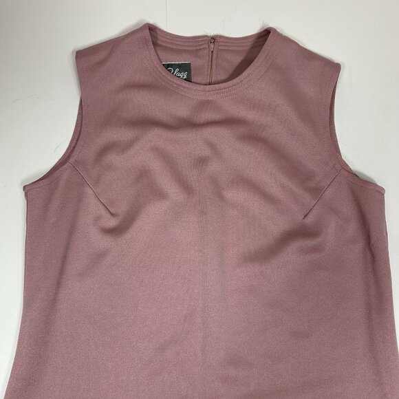 Vtg 60’s 2pc Edith Flagg California Pink A-line Midi Dress & Jacket Belted Sz L - Picture 9 of 13